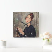 Amedeo Modigliani - Portret van Dedie Hayden Vierkante Klok (Huis)