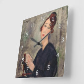 Amedeo Modigliani - Portret van Dedie Hayden Vierkante Klok (Hoek)