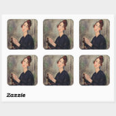 Amedeo Modigliani - Portret van Dedie Hayden Vierkante Sticker (Vel)