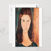 Amedeo Modigliani - portret van een jong meisje Briefkaart (Voorkant / Achterkant)