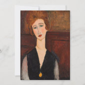 Amedeo Modigliani - Portret van een vrouw Bedankkaart (Voorkant)