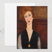 Amedeo Modigliani - Portret van een vrouw Bedankkaart (Voorkant / Achterkant)