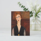 Amedeo Modigliani - Portret van een vrouw Briefkaart (Staand voorkant)