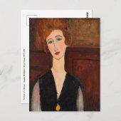 Amedeo Modigliani - Portret van een vrouw Briefkaart (Voorkant / Achterkant)