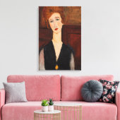 Amedeo Modigliani - Portret van een vrouw Canvas Afdruk (Insitu (Woonkamer))