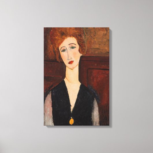 Amedeo Modigliani - Portret van een vrouw Canvas Afdruk (Voorkant)