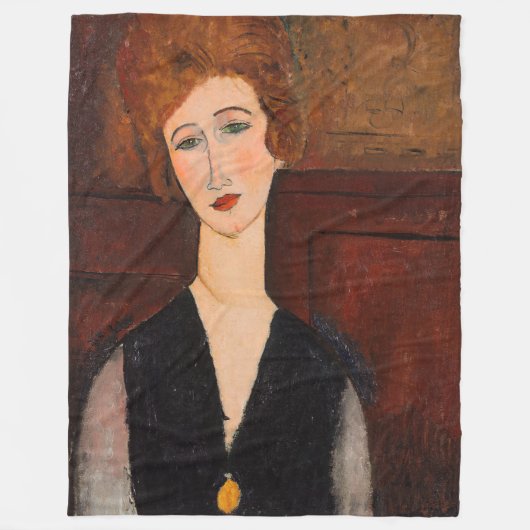 Amedeo Modigliani - Portret van een vrouw Fleece Deken (Voorkant)