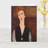 Amedeo Modigliani - Portret van een vrouw Kaart (Gele Bloem)
