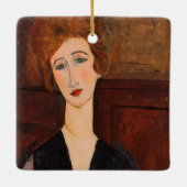 Amedeo Modigliani - Portret van een vrouw Keramisch Ornament (Achterkant)