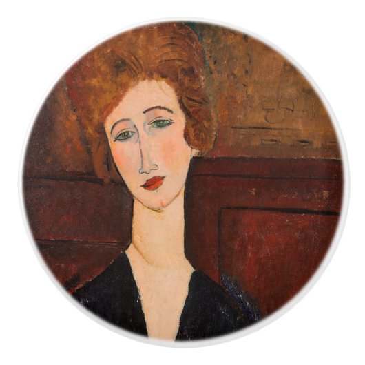 Amedeo Modigliani - Portret van een vrouw Keramische Knop (Voorkant)