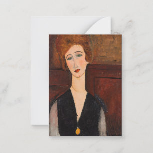 Amedeo Modigliani - Portret van een vrouw Notitiekaartje