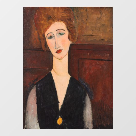 Amedeo Modigliani - Portret van een vrouw Raamsticker (Vel)