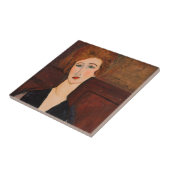 Amedeo Modigliani - Portret van een vrouw Tegeltje (Zijkant)