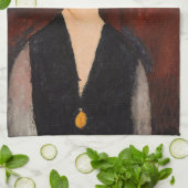 Amedeo Modigliani - Portret van een vrouw Theedoek (Gevouwen)