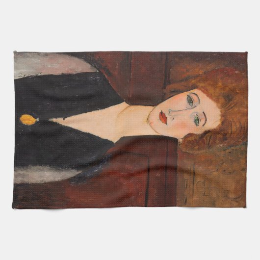 Amedeo Modigliani - Portret van een vrouw Theedoek (Horizontaal)