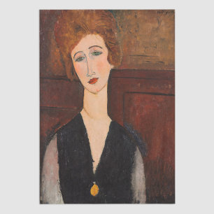 Amedeo Modigliani - Portret van een vrouw Tissuepapier