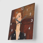 Amedeo Modigliani - Portret van een vrouw Vierkante Klok (Hoek)