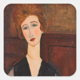 Amedeo Modigliani - Portret van een vrouw Vierkante Sticker