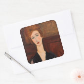 Amedeo Modigliani - Portret van een vrouw Vierkante Sticker (Envelop)