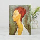 Amedeo Modigliani - Portret van Lunia Czechowska Kaart (Staand voorkant)