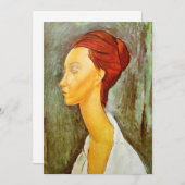 Amedeo Modigliani - Portret van Lunia Czechowska Kaart (Voorkant / Achterkant)