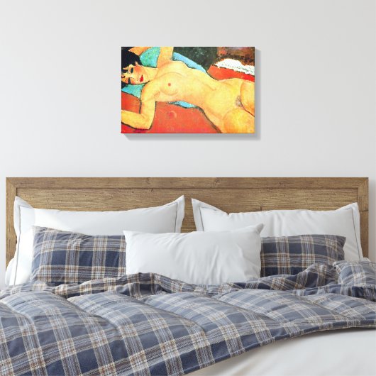 Amedeo Modigliani - Reclining Woman Canvas Afdruk (Insitu (Slaapkamer))