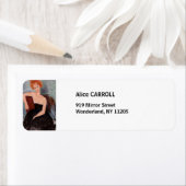 Amedeo Modigliani - Rode Meisje in Avendjurk Etiket (Insitu)