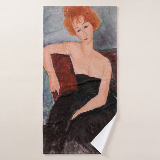 Amedeo Modigliani - Roodkopje voor meisjes tijdens Bad Handdoek (Badhanddoek)