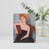 Amedeo Modigliani - Roodkopje voor meisjes tijdens Briefkaart (Staand voorkant)
