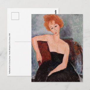Amedeo Modigliani - Roodkopje voor meisjes tijdens Briefkaart