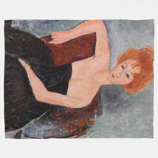 Amedeo Modigliani - Roodkopje voor meisjes tijdens Fleece Deken (Voorkant (Horizontaal))