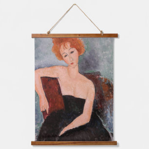Amedeo Modigliani - Roodkopje voor meisjes tijdens Hangend Wandkleed