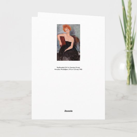 Amedeo Modigliani - Roodkopje voor meisjes tijdens Kaart (Achterkant)