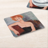 Amedeo Modigliani - Roodkopje voor meisjes tijdens Kartonnen Onderzetters (Schuin)