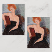 Amedeo Modigliani - Roodkopje voor meisjes tijdens Notitiekaartje (Voorkant / Achterkant)