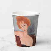 Amedeo Modigliani - Roodkopje voor meisjes tijdens Papieren Bekers (Achterkant)