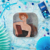 Amedeo Modigliani - Roodkopje voor meisjes tijdens Papieren Bordje (Feest)