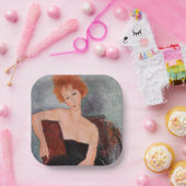 Amedeo Modigliani - Roodkopje voor meisjes tijdens Papieren Bordje (Feest)