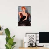 Amedeo Modigliani - Roodkopje voor meisjes tijdens Poster (Thuiskantoor)