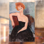 Amedeo Modigliani - Roodkopje voor meisjes tijdens Raamsticker (Vel 2)
