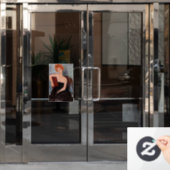 Amedeo Modigliani - Roodkopje voor meisjes tijdens Raamsticker (Kantoordeur)