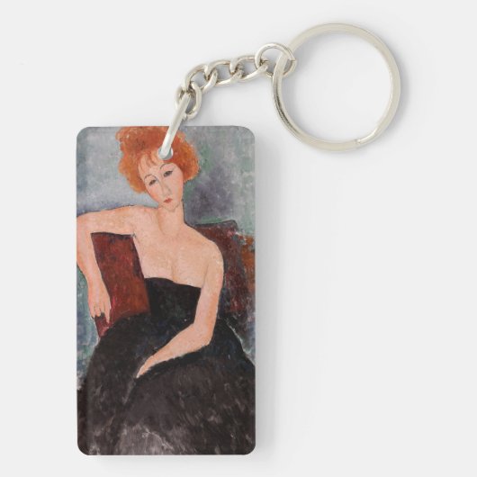 Amedeo Modigliani - Roodkopje voor meisjes tijdens Sleutelhanger (achterkant)
