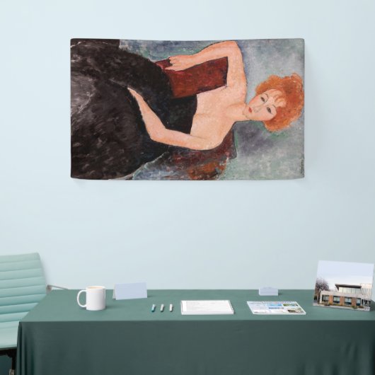 Amedeo Modigliani - Roodkopje voor meisjes tijdens Spandoek (Beurs)