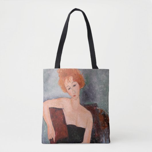 Amedeo Modigliani - Roodkopje voor meisjes tijdens Tote Bag (Voorkant)