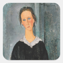 Amedeo Modigliani - Servant Girl Vierkante Sticker