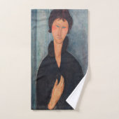 Amedeo Modigliani - Vrouw met blauwe ogen Bad Handdoek (Handdoek)