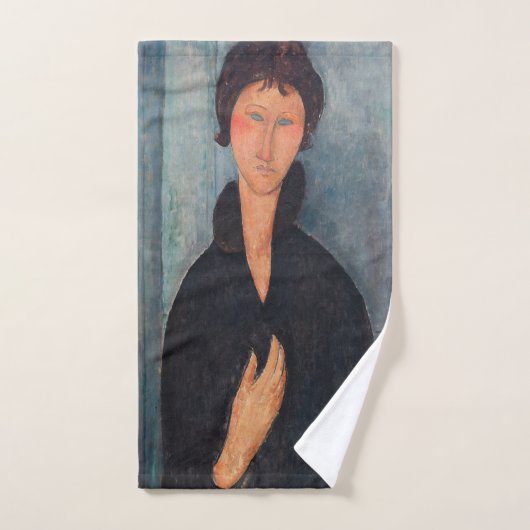 Amedeo Modigliani - Vrouw met blauwe ogen Bad Handdoek (Handdoek)