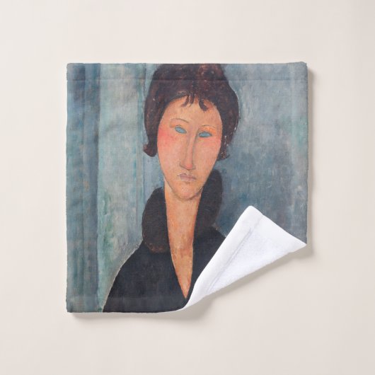 Amedeo Modigliani - Vrouw met blauwe ogen Bad Handdoek (Wasdoekje)