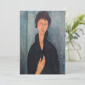 Amedeo Modigliani - Vrouw met blauwe ogen Bedankkaart (Staand voorkant)