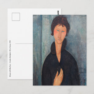 Amedeo Modigliani - Vrouw met blauwe ogen Briefkaart